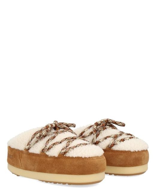 Moon Boot Brown Shearling "Evx" Mules