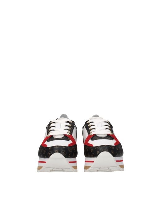 Pollini Red Sneakers Donna Tessuto Bianco/Rosso