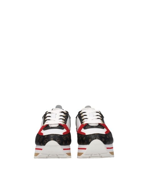 Pollini Red Sneakers Donna Tessuto Bianco/Rosso
