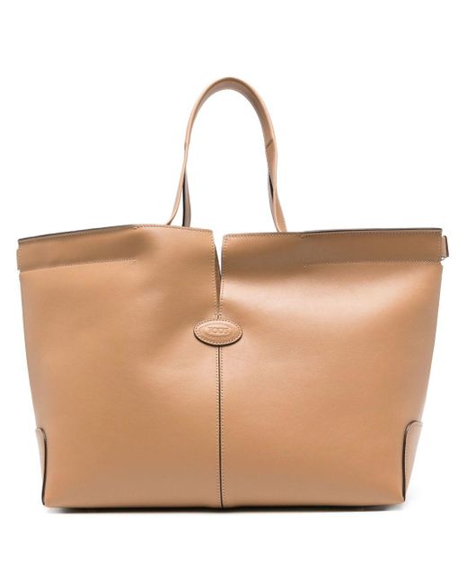 Tod's Natural Tod 's Di Bag Folio Ledereinkaufstasche