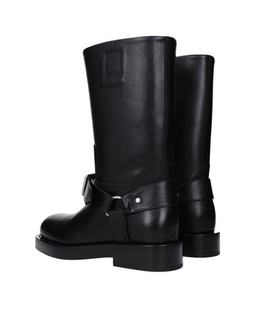 Burberry Black Leather Boots