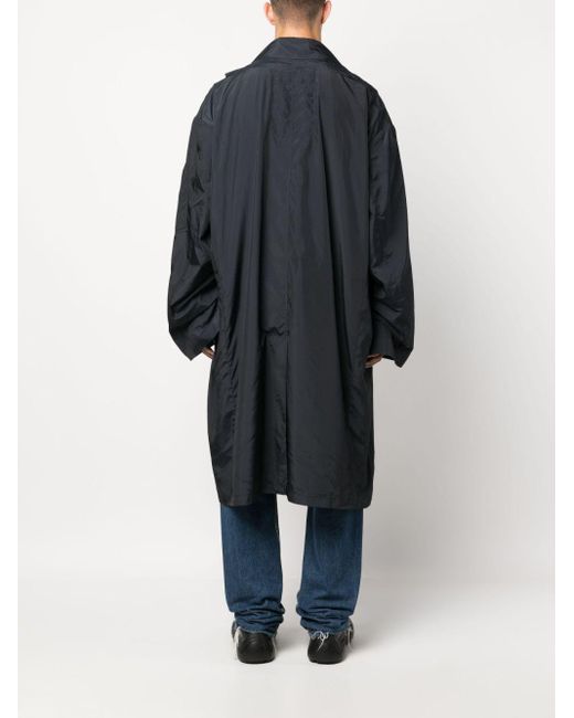 Random Identities Blue Raincoat With Strap for men