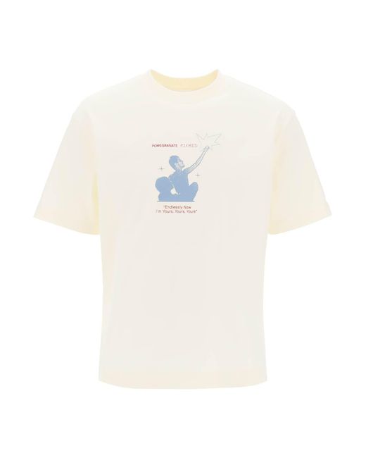 Closed Geschlossenes T -Shirt mit Grafikdruck in White für Herren