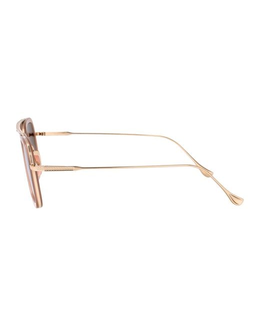 Dita Eyewear Blue Aviator Sunglasses 7806 U Gld Pnk Gld Pnk