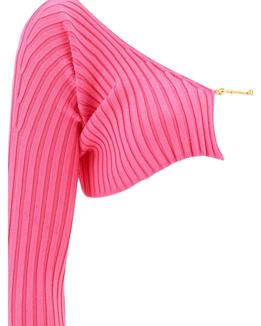 Cardigan La Maille Pralu di Jacquemus in Pink