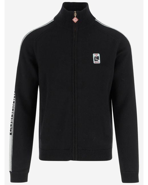 Sweat-shirt en laine Merino avec logo Casablanca pour homme en coloris Black
