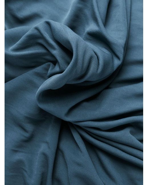Saint Laurent Blue Draped Dress For
