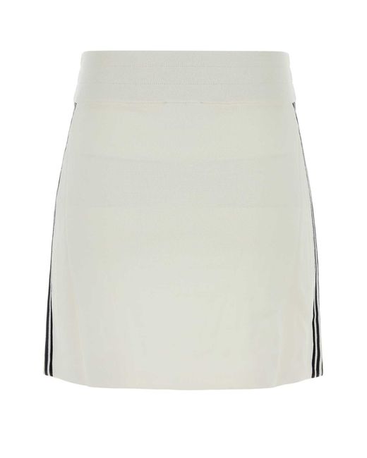 Autry White Knitted Viscoseskirt