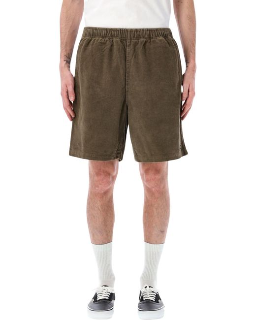 Obey Green Horizon Corduroy Cotton Shorts