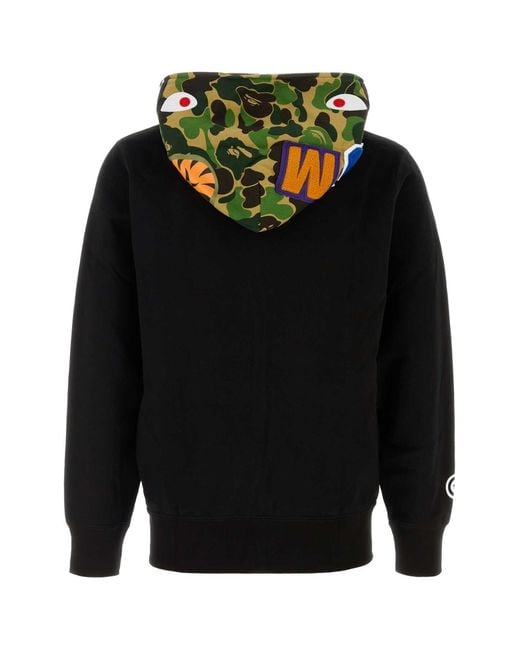 A Bathing Ape Green Cotton Abc Camo Shark Sweatshirt