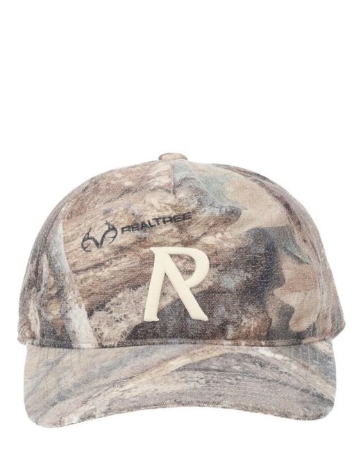 Represent Gray Multicolour Cotton Hat for men