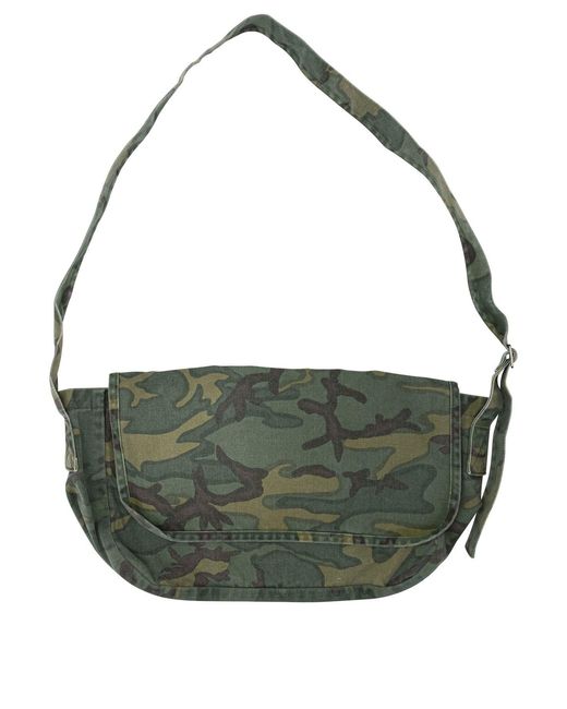 Needles Green "Reversible News Paper Bag" Large Shoulder Bag