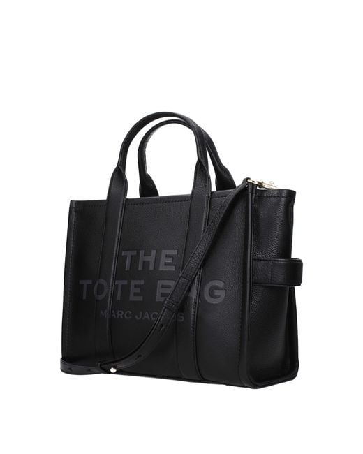 Marc Jacobs Black Borse A Mano The Tote Donna Pelle Nero