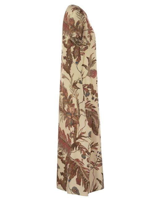 Week-end Max Mara Revere Robe en soie imprimée en soie Weekend by Maxmara en coloris Metallic