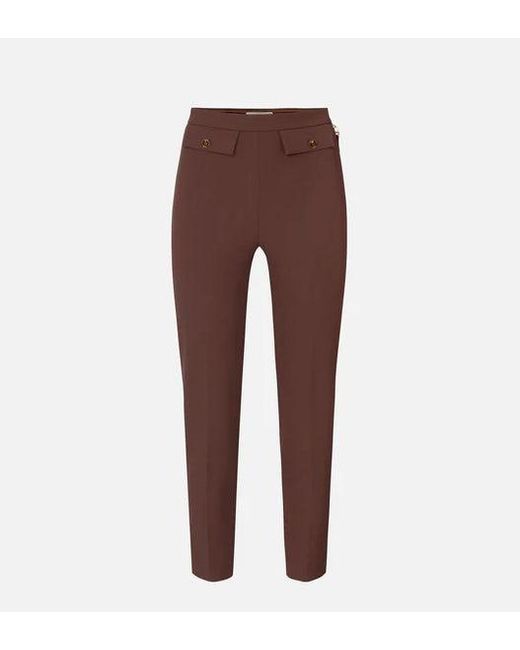 Elisabetta Franchi Purple Hose aus doppeltem Krepp