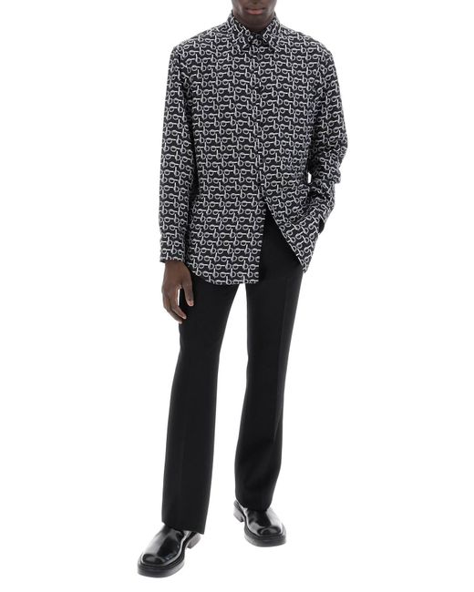 Burberry Black "oversized Silk Poplin Shirt for men