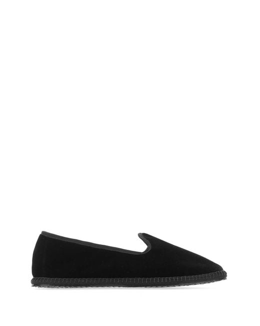 Vibi Venezia Black Velvet Nero Ballerinas for men