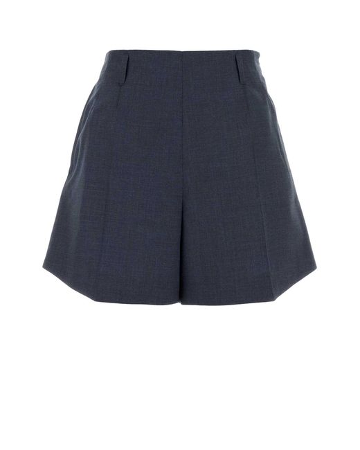 Givenchy Blue Wool Shorts