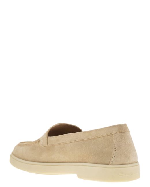 Santoni Multicolor Suede Moccasin