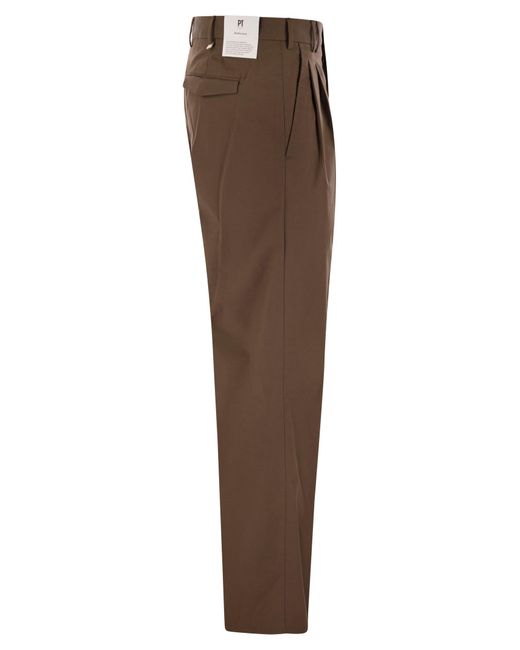 PT Torino Michael Stretch Cotton Mischhose in Brown für Herren