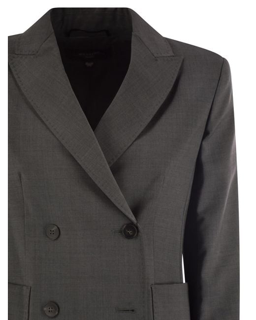 Weekend by Maxmara Black Ornati Double Breasted Blazer