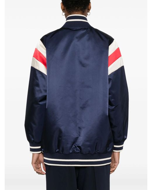 P.A.R.O.S.H. Blue Nobody Bomberjacke mit Logo-Patch