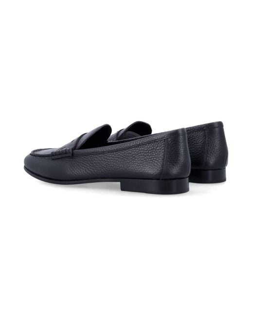 Polo Ralph Lauren Blue Pebbled Leather Penny Loafer