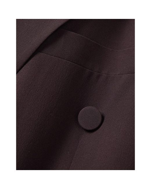 Saint Laurent Brown Double-Breasted Silk-Crepe Blazer for men