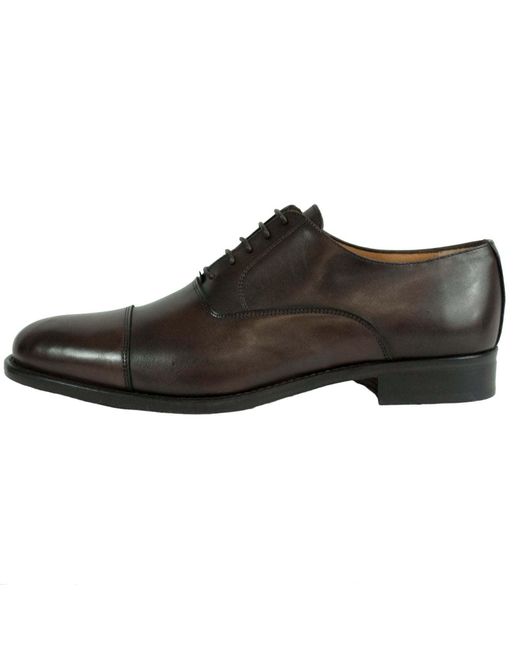 Zapatos Oxford con cordones Santoni de Cuero de color Marrón para hombre Hombre Zapatos de Zapatos con cordones de Zapatos Oxford 