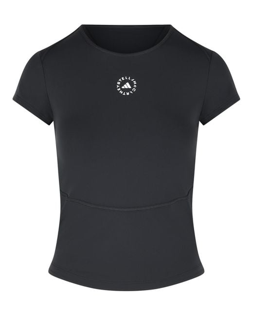 Adidas By Stella McCartney Black 'Tpr' Polyamide Blend T Shirt