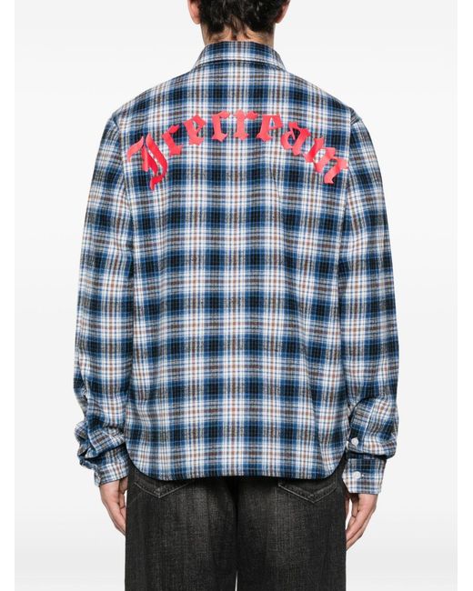 ICECREAM Blue Checked Cotton Shirt for men