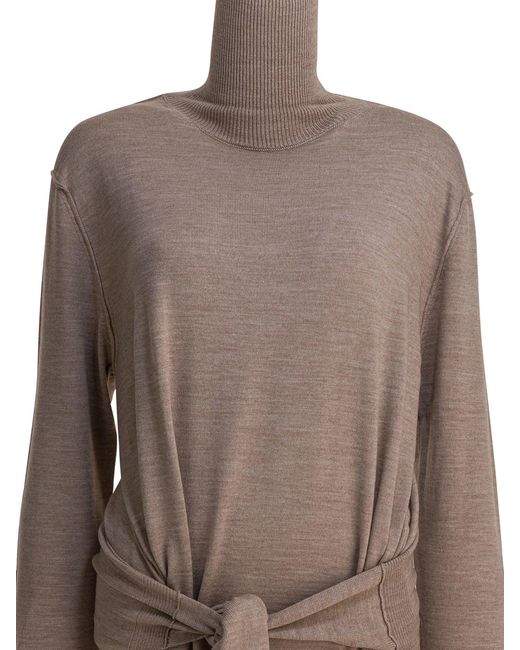 Lemaire Brown "Trompe 'Oeil"-Kleid