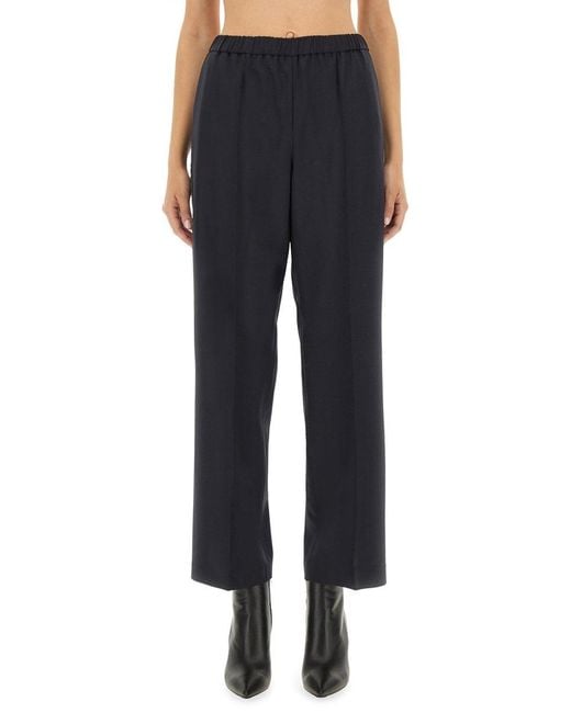 Fabiana Filippi Blue Straight Leg Pants With Refined Silhouette