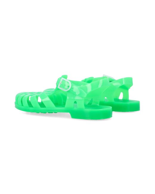 Méduse Green Flat Shoes