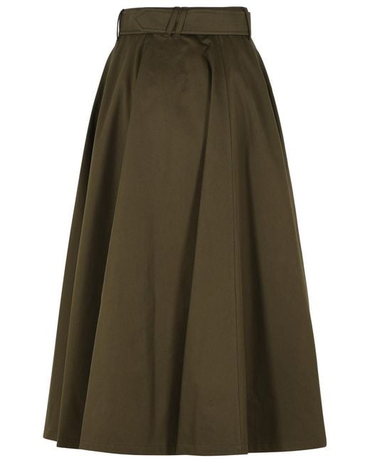 Burberry Green 'Brenda' Midi Trench Skirt