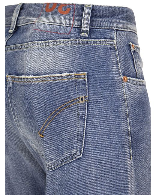 Dondup Blue Dian Stretch Eco Denim Carrot Jeans for men