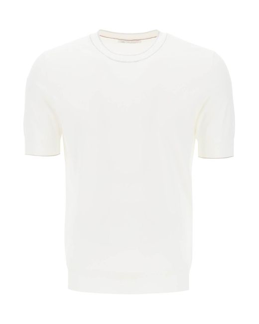 Cotton Yarn T-shirt pour les hommes Brunello Cucinelli pour homme en coloris White