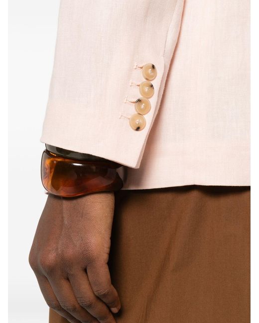 Forte_forte Pink Linen Single-Breasted Jacket