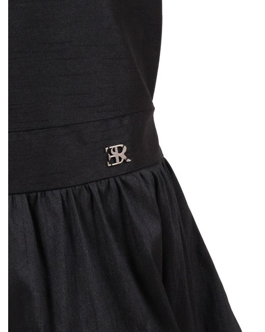 Ermanno Scervino Black Abito Smanicato Shantung
