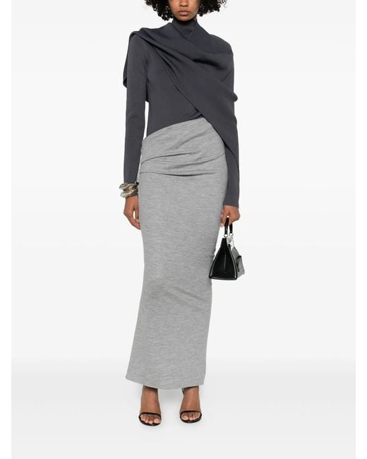 Entire studios Gray Wool Skirt Dust