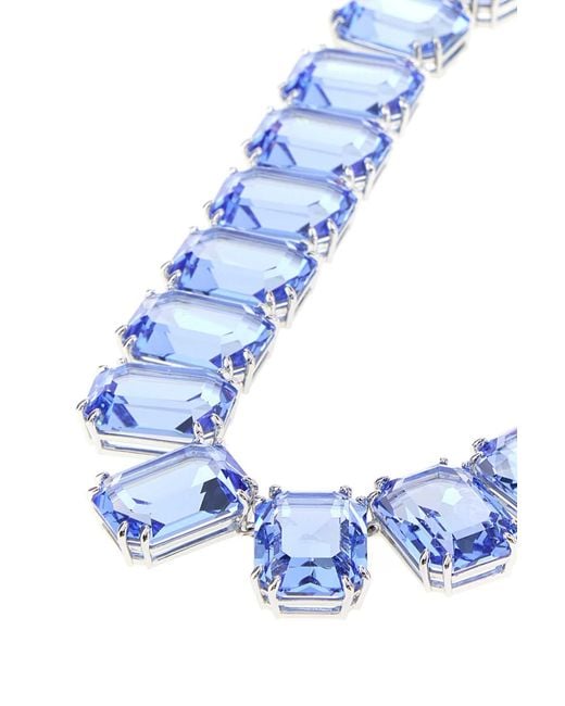 Swarovski Blue Millenia Embellished Metal Necklace