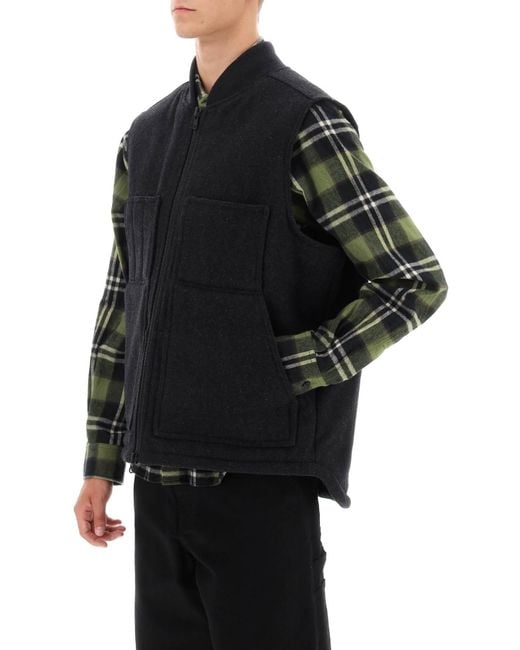 Filson Black Mackinaw Wool Vest for men