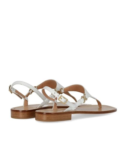 Paolo Ferrara White Thong Sandal