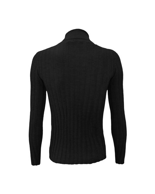 LA ROSE Black Maglia Collo Alto Nero