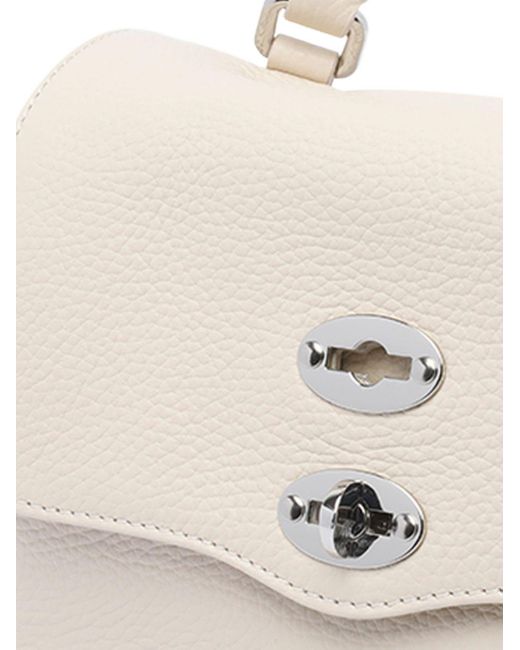 Zanellato White Postina Daily Baby Leather Handbag