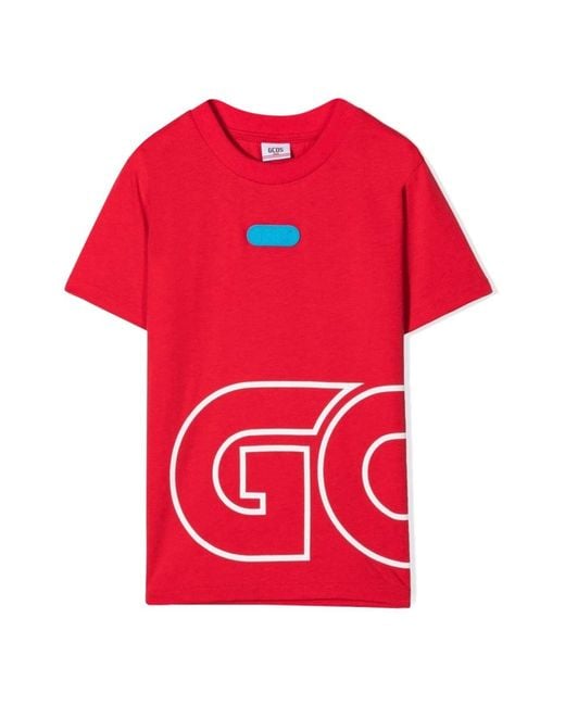 Gcds Red Jersey T Shirt Boy