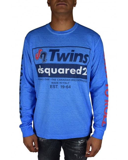 DSquared² Blue Long Sleeve T Shirt