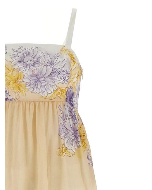 Twinset White Twin -Set Blumenkleid