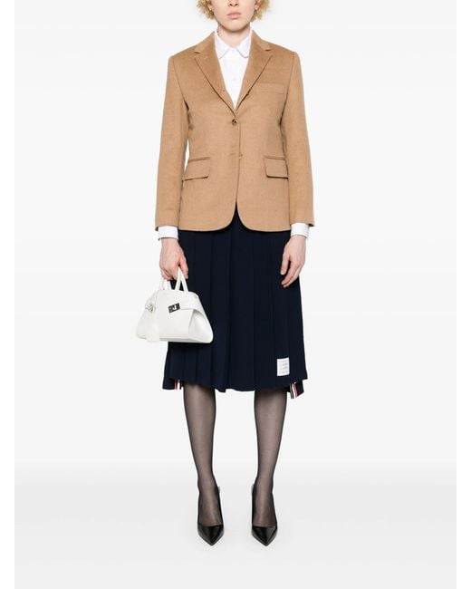 Thom Browne Natural Single Breasted Blazer