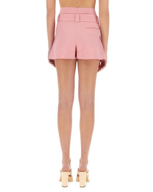 MSGM Pink Belted Shorts